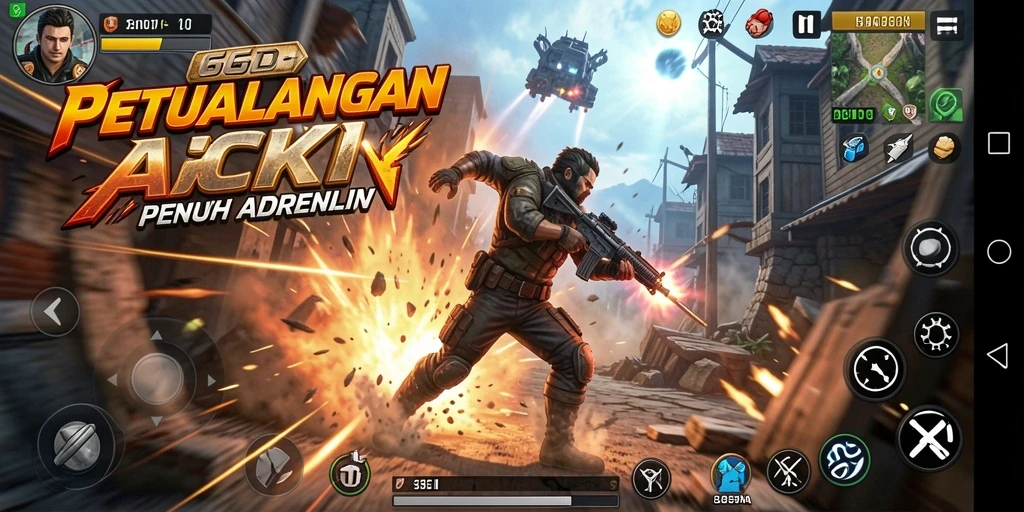 Screenshot gameplay 66D menampilkan aksi seru dan karakter dinamis.