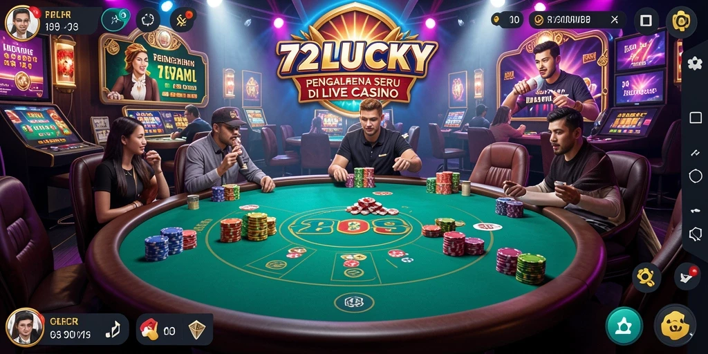 Tampilan gameplay Live Casino yang dinamis dan interaktif.