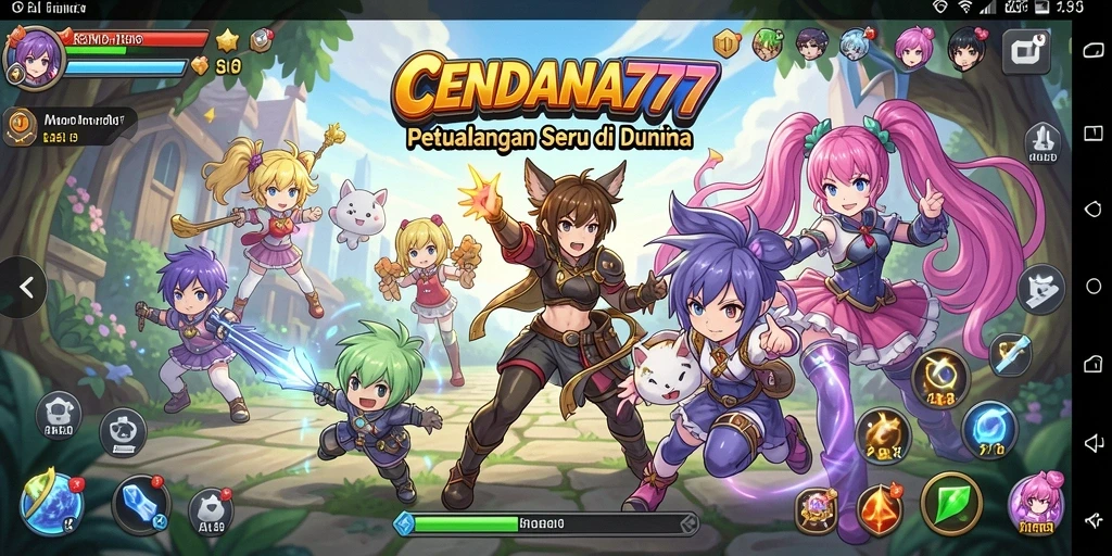 Tampilan gameplay CENDANA777 dengan karakter Anime yang menawan.