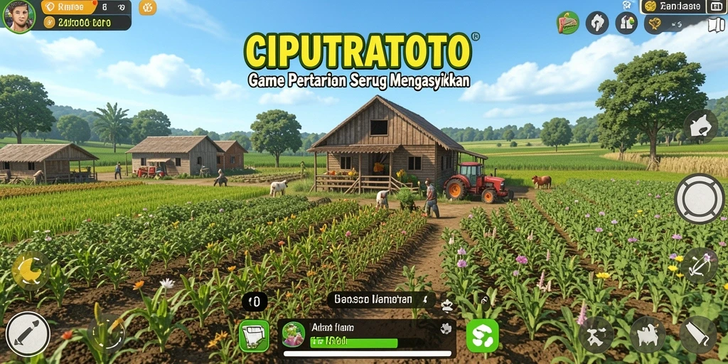 Tampilan gameplay seru saat merawat kebun di CIPUTRATOTO.