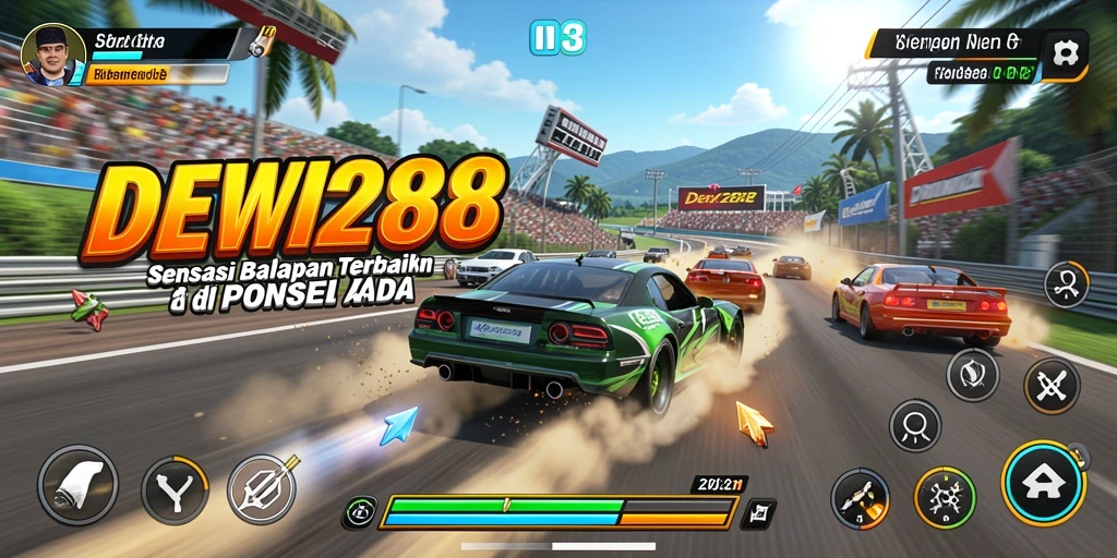 Tampilan gameplay DEWI288 yang mendebarkan saat balapan.