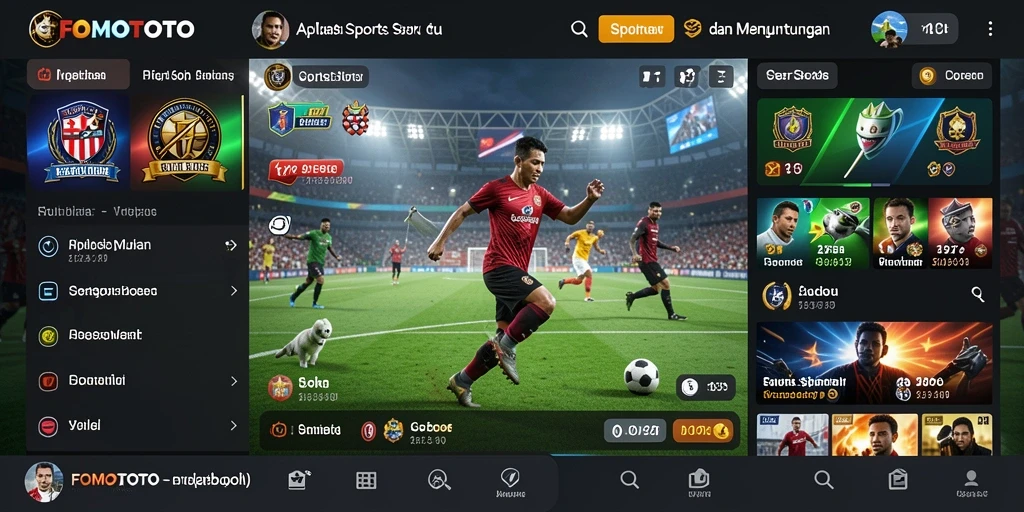 Tampilan gameplay menarik dalam aplikasi Sportsbook FOMOTOTO.