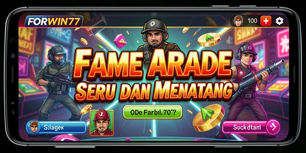 Tampilan menarik dari gameplay seru FORWIN77 di layar.