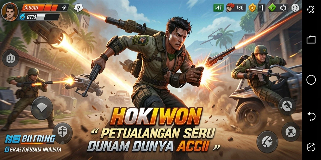 Screenshot HOKIWON menampilkan aksi pertarungan yang mendebarkan.