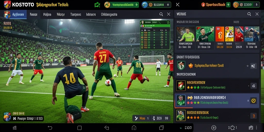 Tampilan gameplay KOSTOTO saat taruhan olahraga berlangsung.