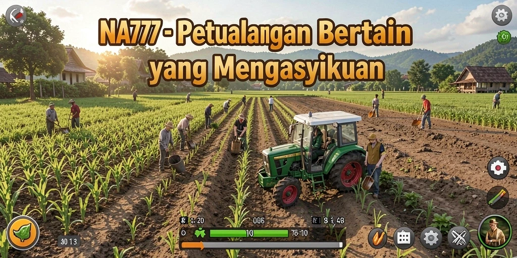 Screenshot gameplay NA777 menampilkan aktivitas bertani yang seru.