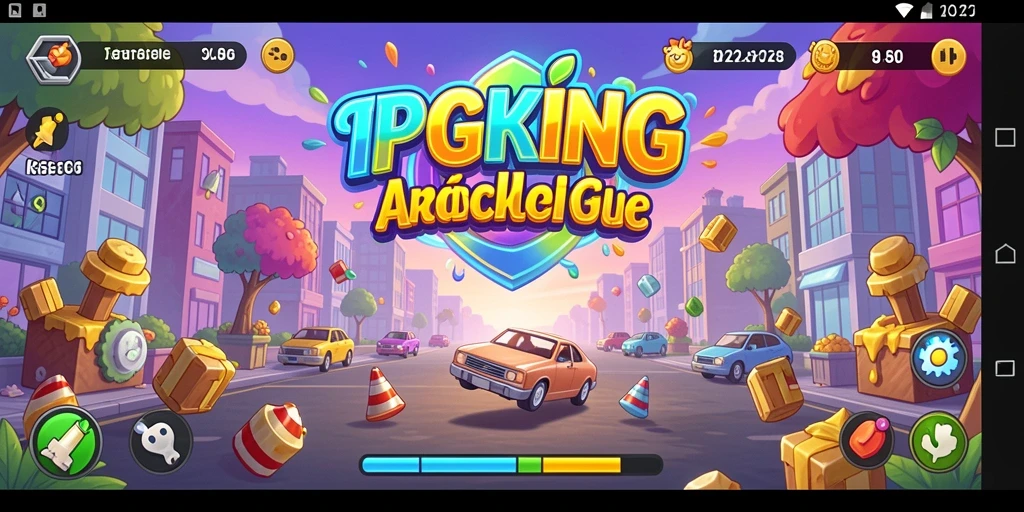 Tampilan gameplay PGKING yang menantang dan penuh warna.