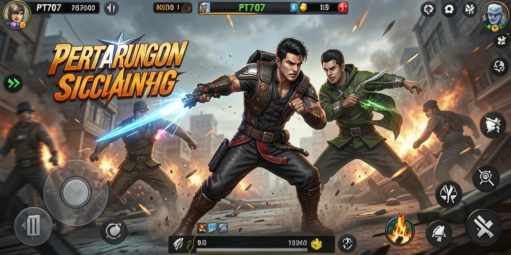 Menampilkan gameplay aksi yang mendebarkan dari PT707.