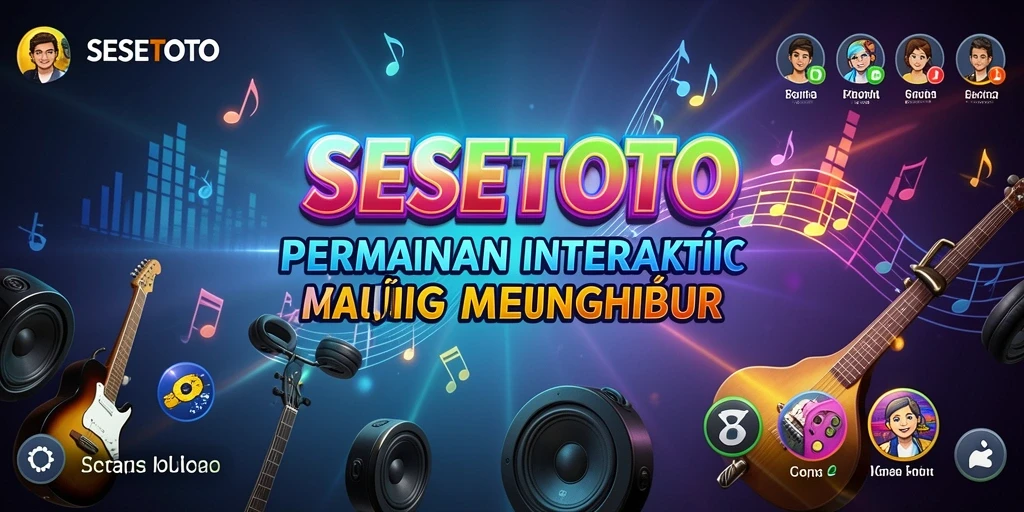 Tampilan gameplay SESETOTO dengan alunan musik yang interaktif.
