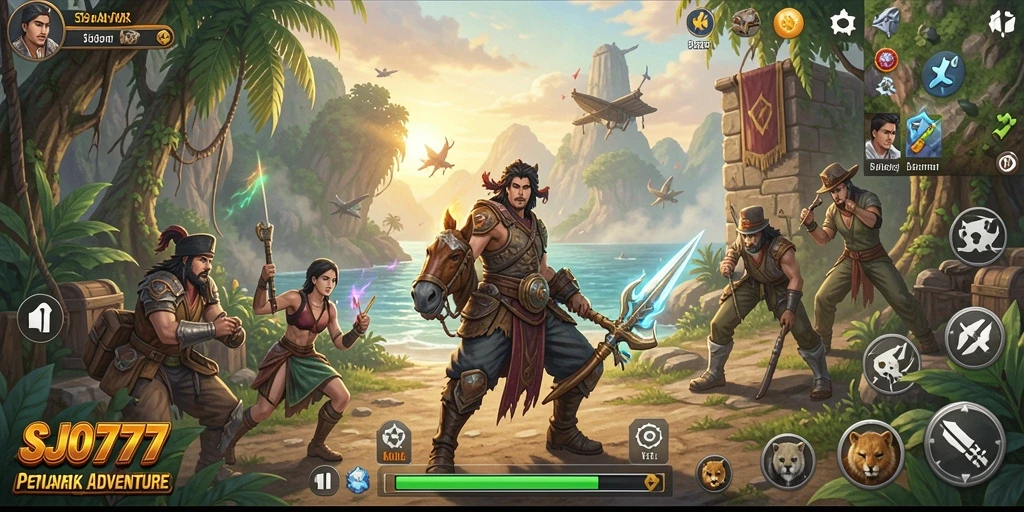 Gameplay SJO777 menunjukkan aksi petualangan yang mendebarkan.