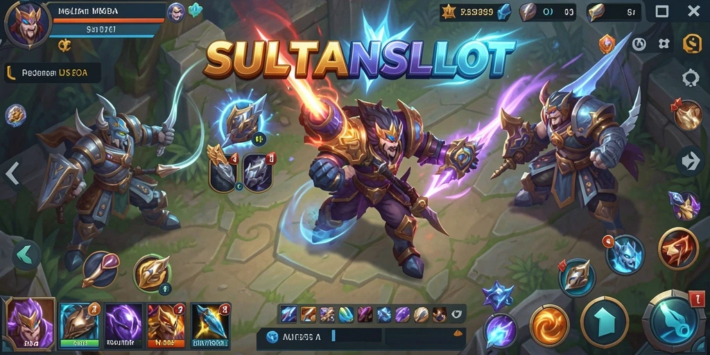 Tampilan gameplay seru dari SULTANSLOT dengan pertarungan karakter yang dinamis.