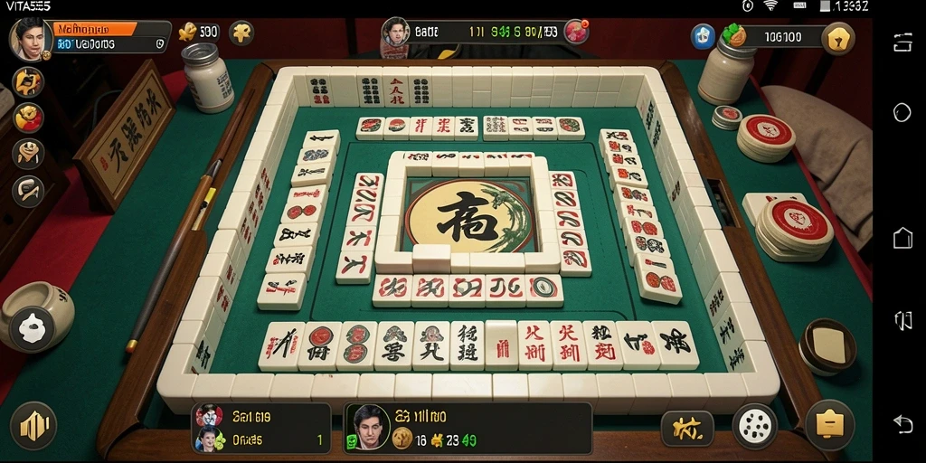 Tampilan gameplay Mahjong VITA555 yang mendebarkan dan penuh strategi.